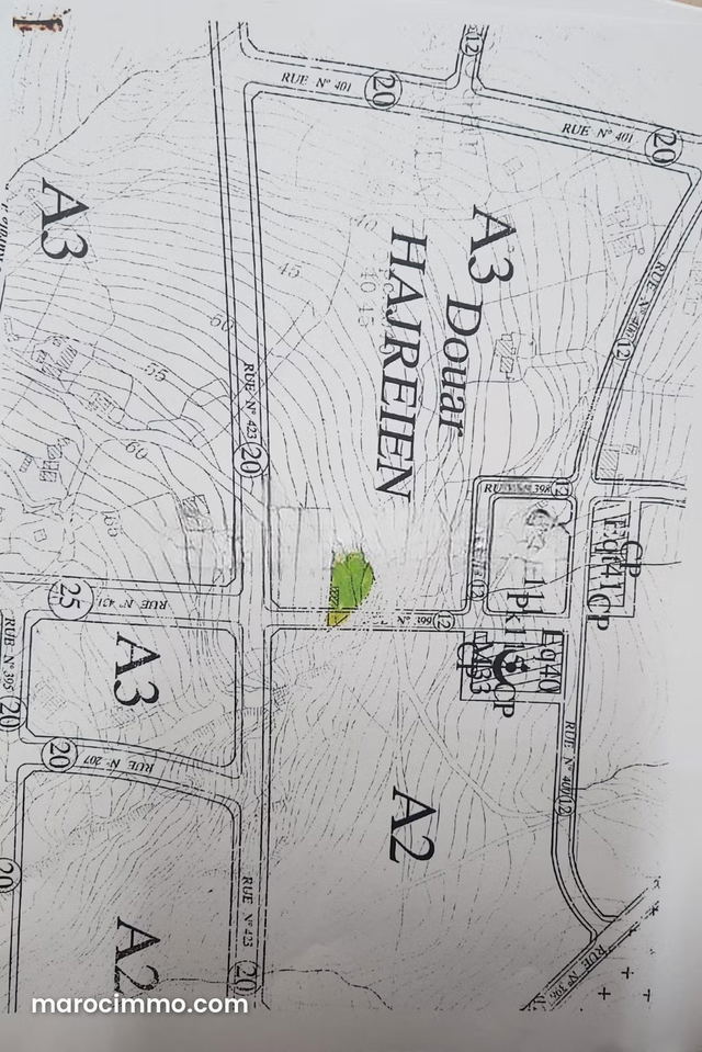 Terrain de 9091 m² vue sur mer a hajriyine — Tanger