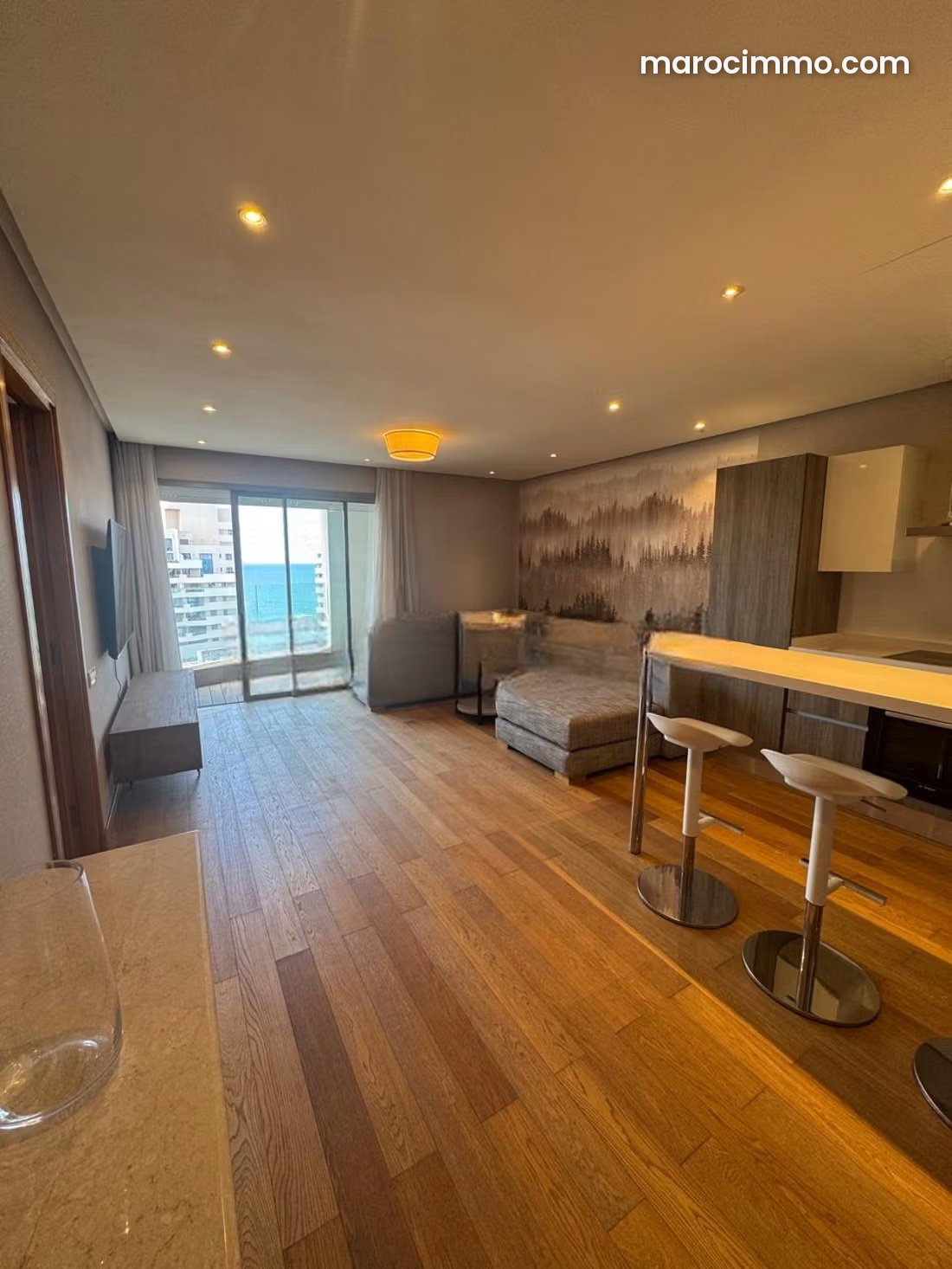 Appartement meublé vue mer à louer à la Marina Casablanca — Casablanca