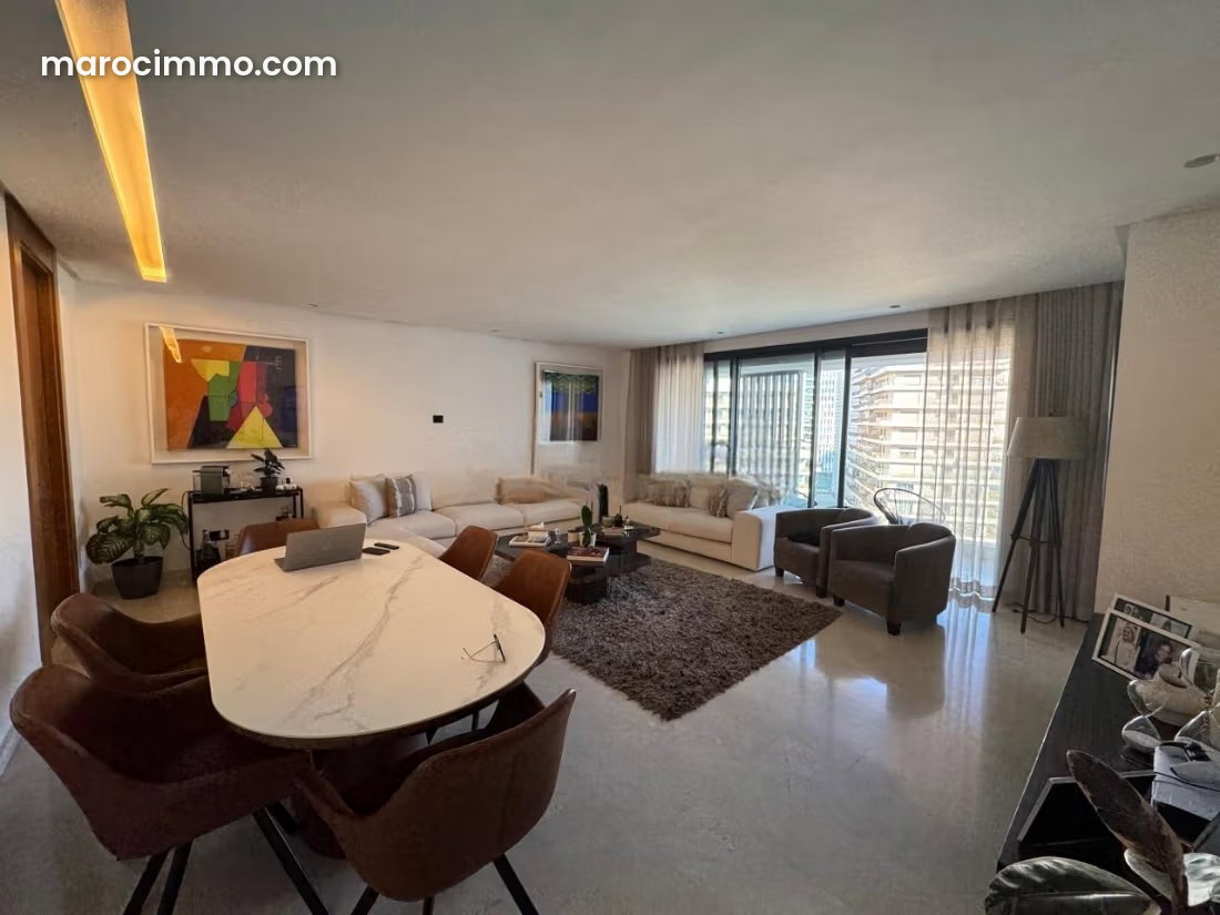 158 sqm Apartment, 3 Furnished Bedrooms, Casablanca Finance City — Casablanca