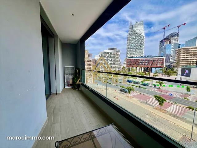 Superbe appartement à louer à Casablanca Finance City. Superficie 110 m². Ascenseur et terrasse — الدار البيضاء