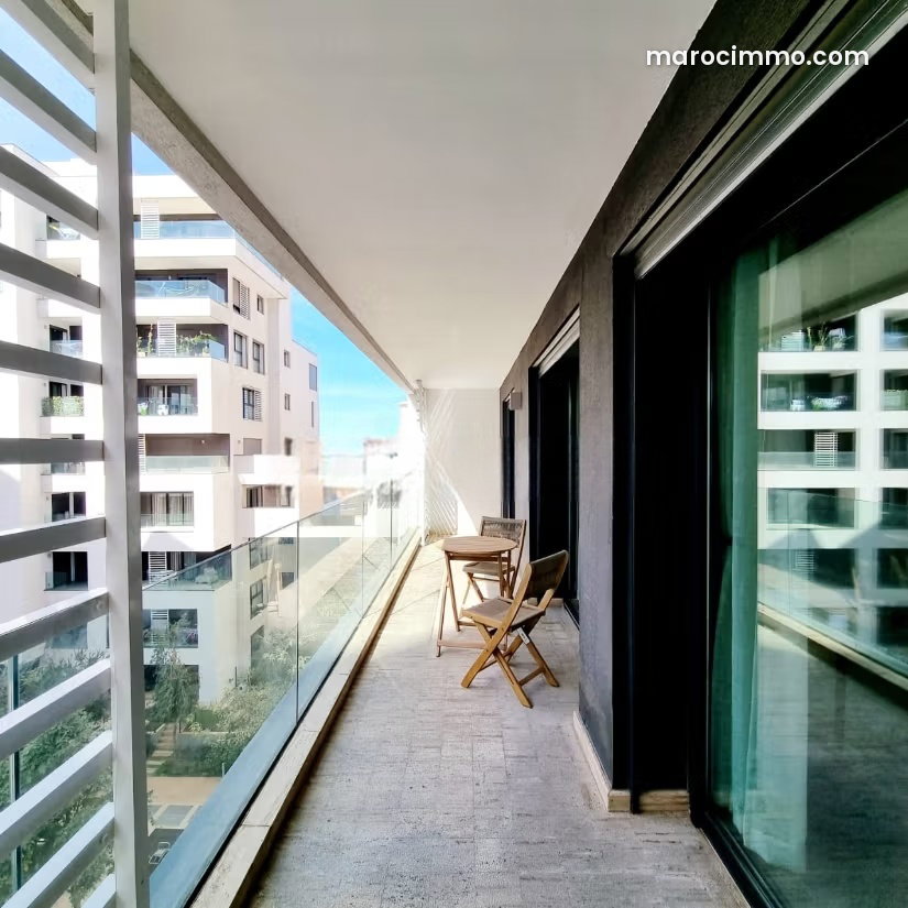 Furnished 110 sqm apartment, Casablanca Finance City, 2 bedrooms — Casablanca