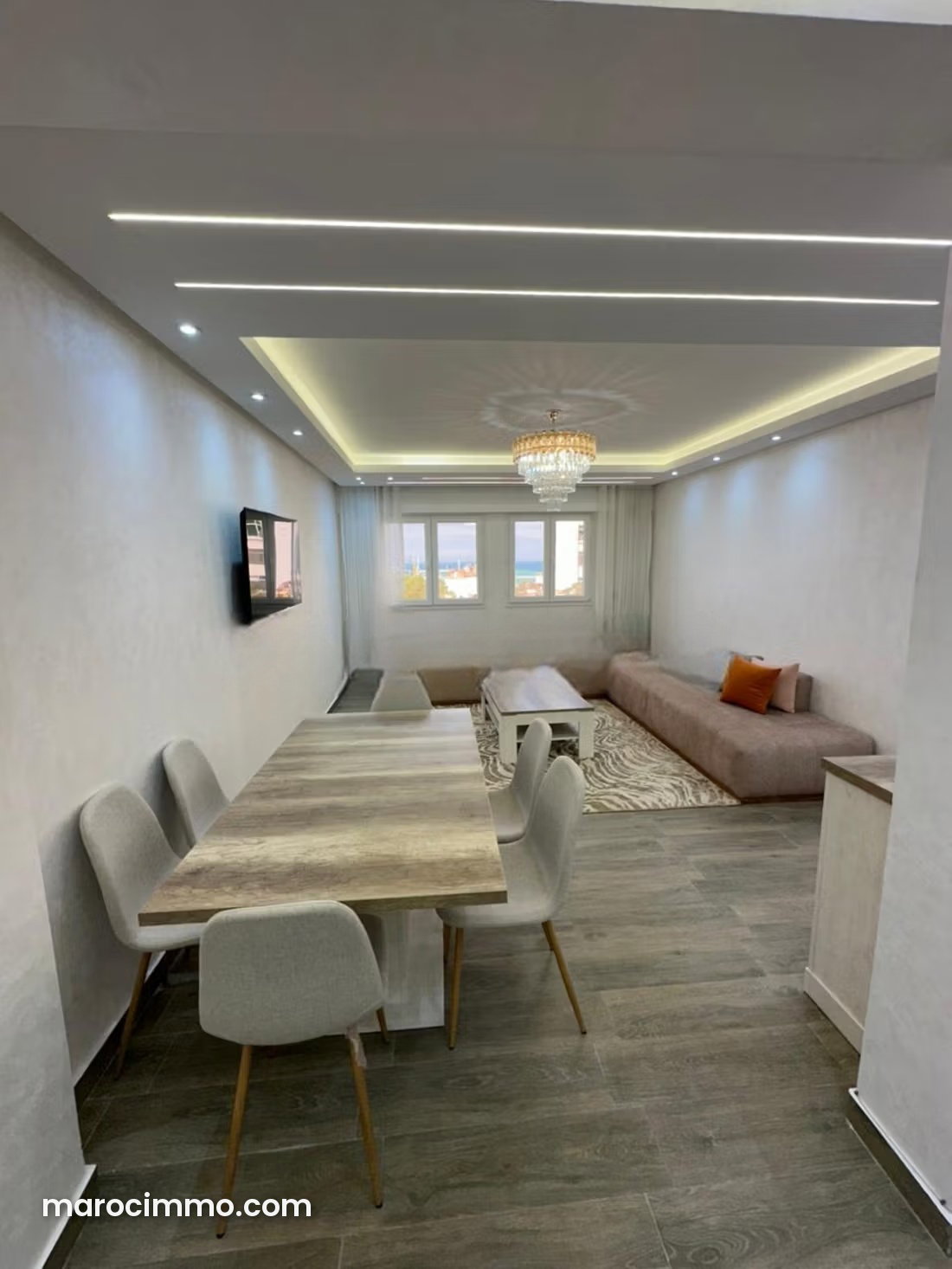 108 sqm Apartment, 3 Bedrooms, Sea View, Central Tangier — Tangier