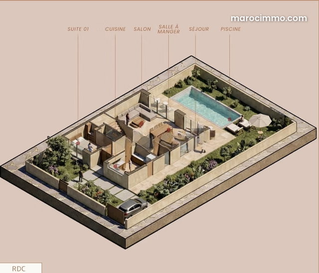 Villa de Luxe R1 avec Piscine ROUTE TAHANNOUAT — 3