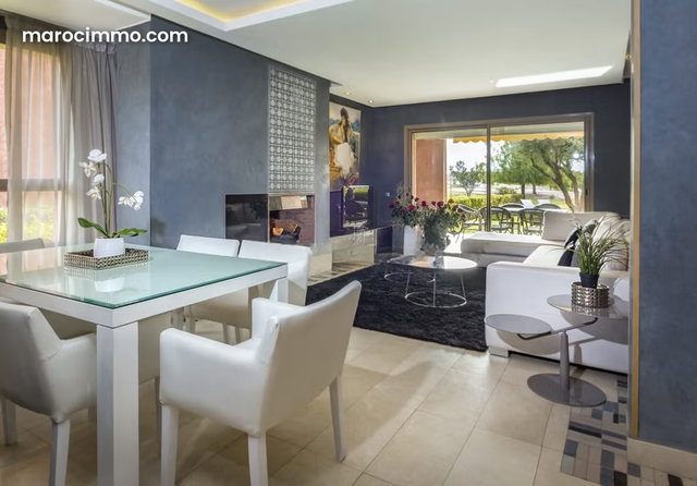 Appartement meublé Haut standing T3 en Rez de jardin à prestigia Agdal Marrakech — 2