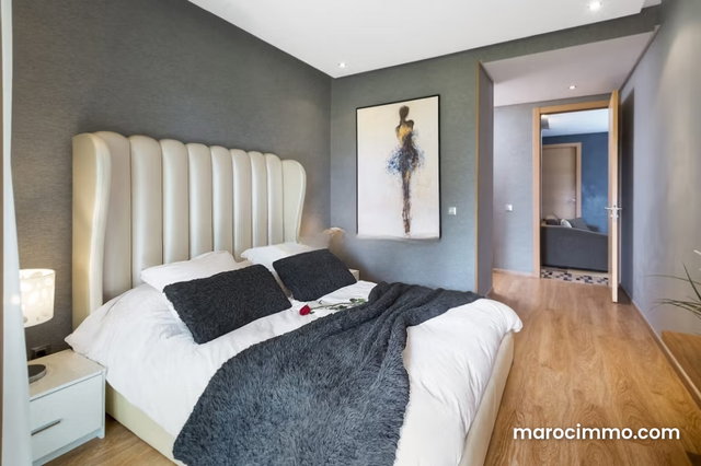 Appartement meublé Haut standing T3 en Rez de jardin à prestigia Agdal Marrakech — 5