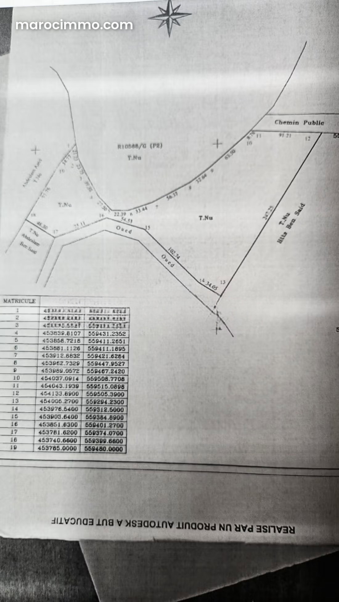 11-hectare agricultural land with a stream, Hay Hassani, Tangier — Tangier