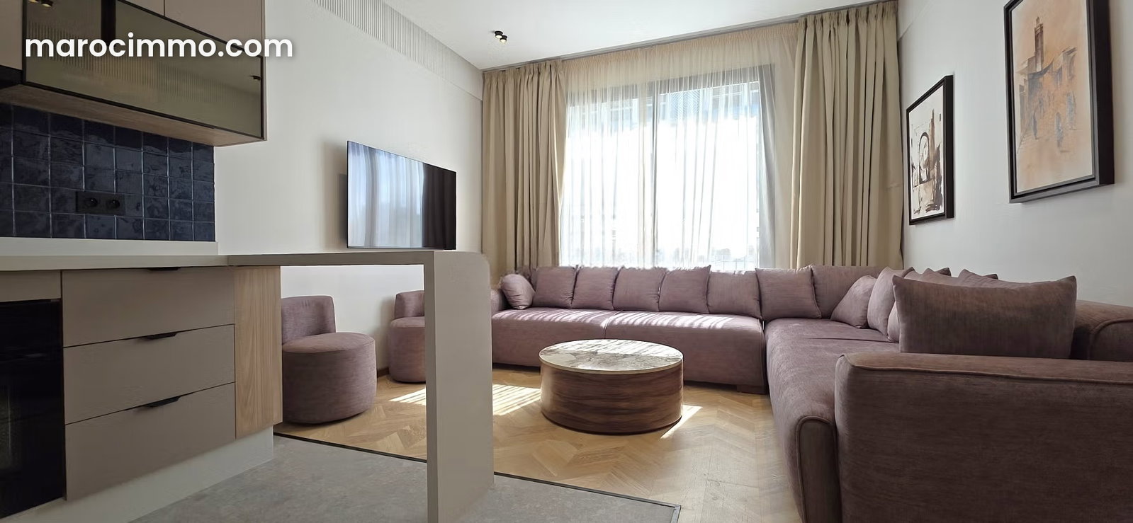 Furnished 40 m² Studio, Palmier, Casablanca, Secure Residence — Casablanca