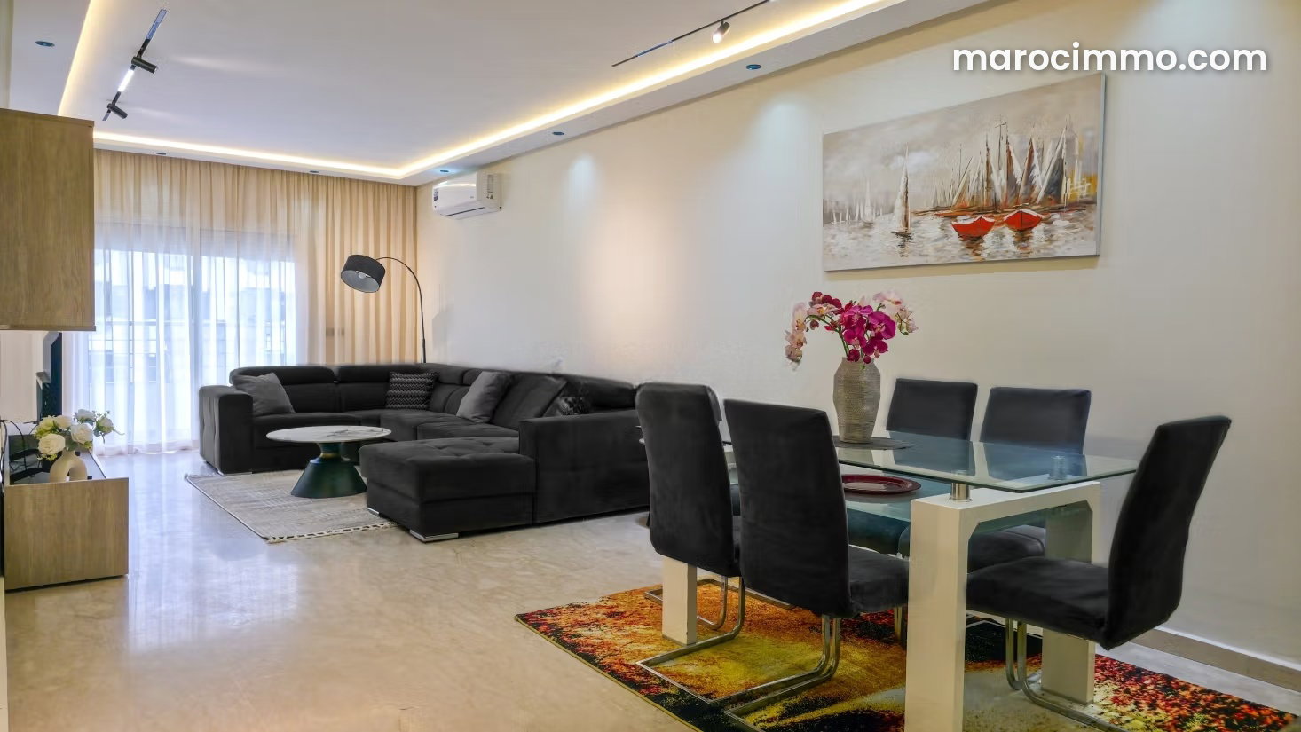 Furnished 94 sqm apartment for rent in CIL, Casablanca — Casablanca
