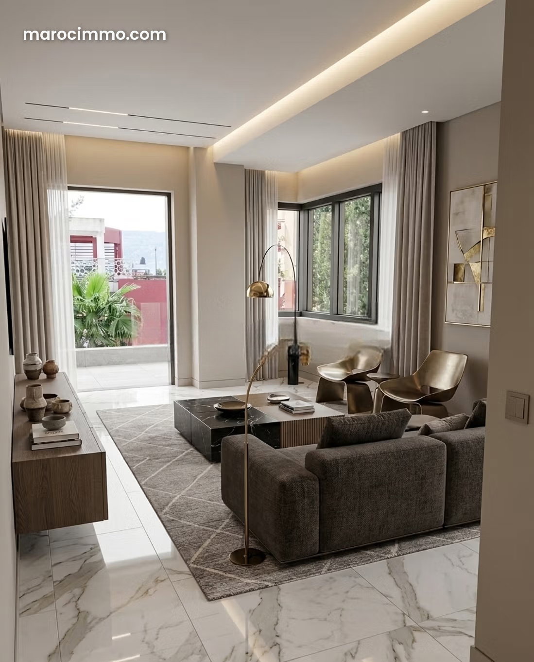 150 sqm apartment, 3 bedrooms, mountain views, Iberia, Tangier — Tangier