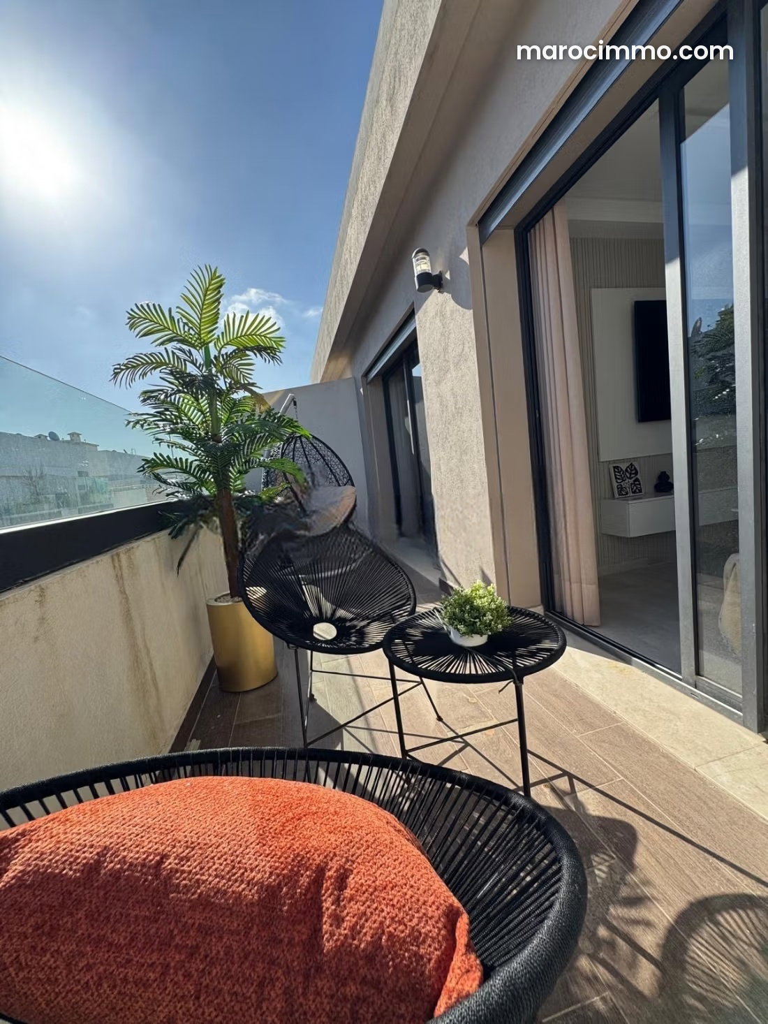 Appartement meublé avec terrasse à Ferme Bretone Casablanca — Casablanca