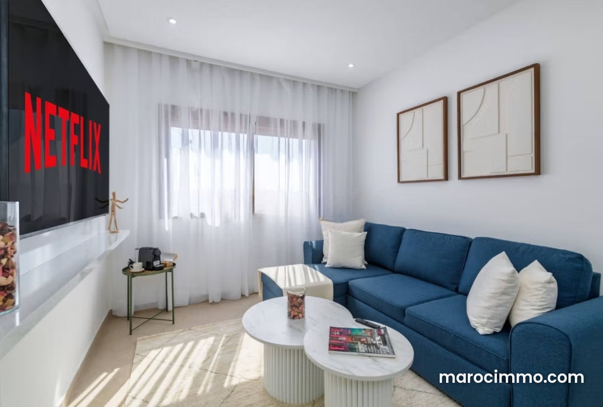 Furnished 42 m² Apartment with Terrace, 5th Floor, Gueliz, Marrakech — Marrakesh
