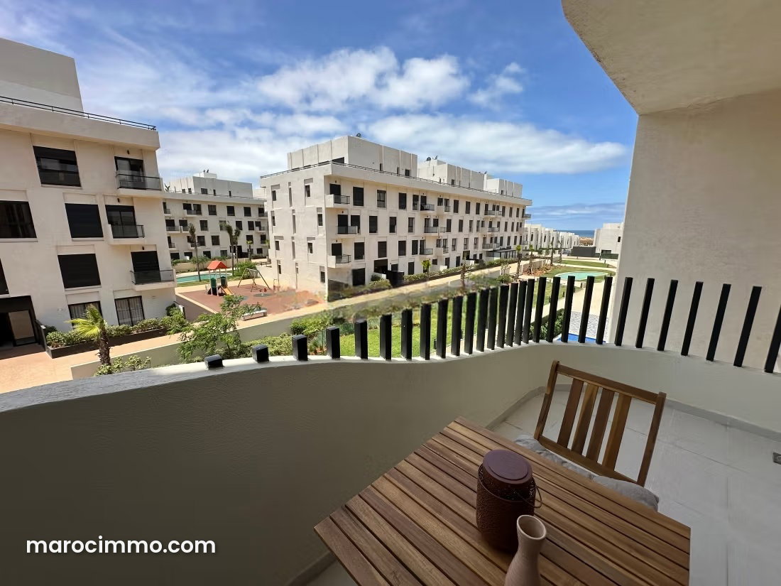 Furnished 135 sqm Apartment with Sea and Pool Views in Ain Diab — Casablanca
