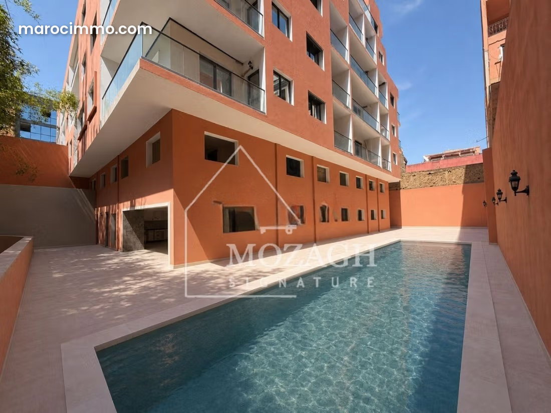 Appartement 3 pièces avec terrasse et piscine, Guéliz, Marrakech — Marrakech