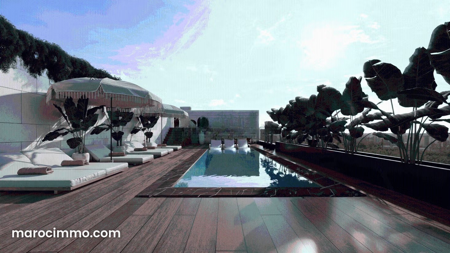 Duplex 224 m² avec piscine privée, Guéliz, Marrakech — Marrakech