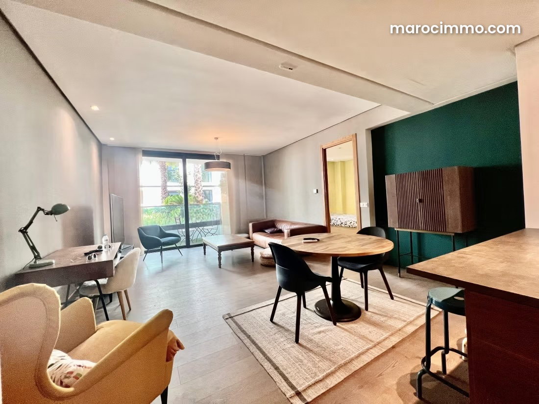 Studio meublé 73 m², Aïn Diab, jardin privatif et garage — Casablanca