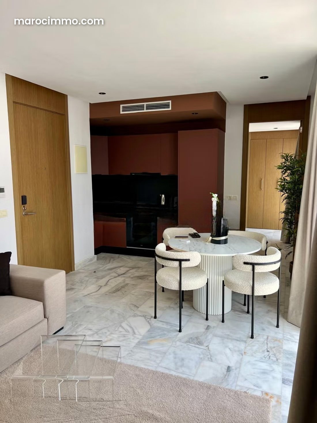 Furnished 58 sqm studio, top floor with terrace, Ferme Bretone — Casablanca