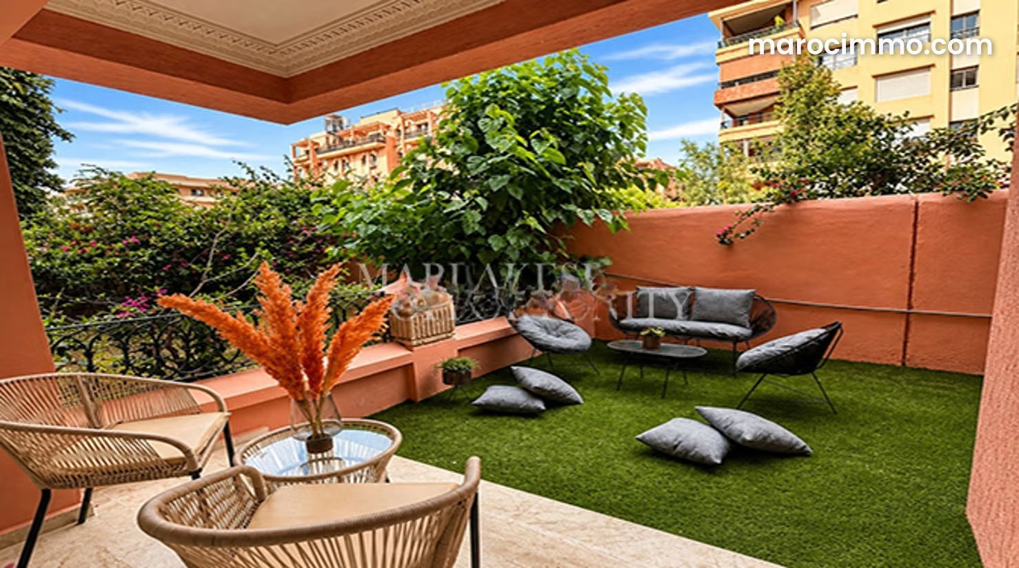 Furnished 2-bedroom apartment for rent, Hivernage, Marrakech — Marrakesh