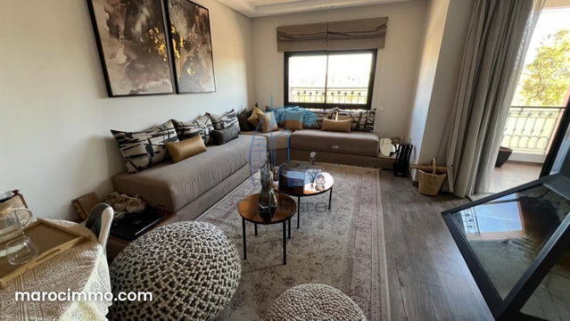 À VENDRE – Appartement Haut Standing 2 Chambres Possibilité 3 avec Terrasse Couverte – Hivernage, Marrakech — 4