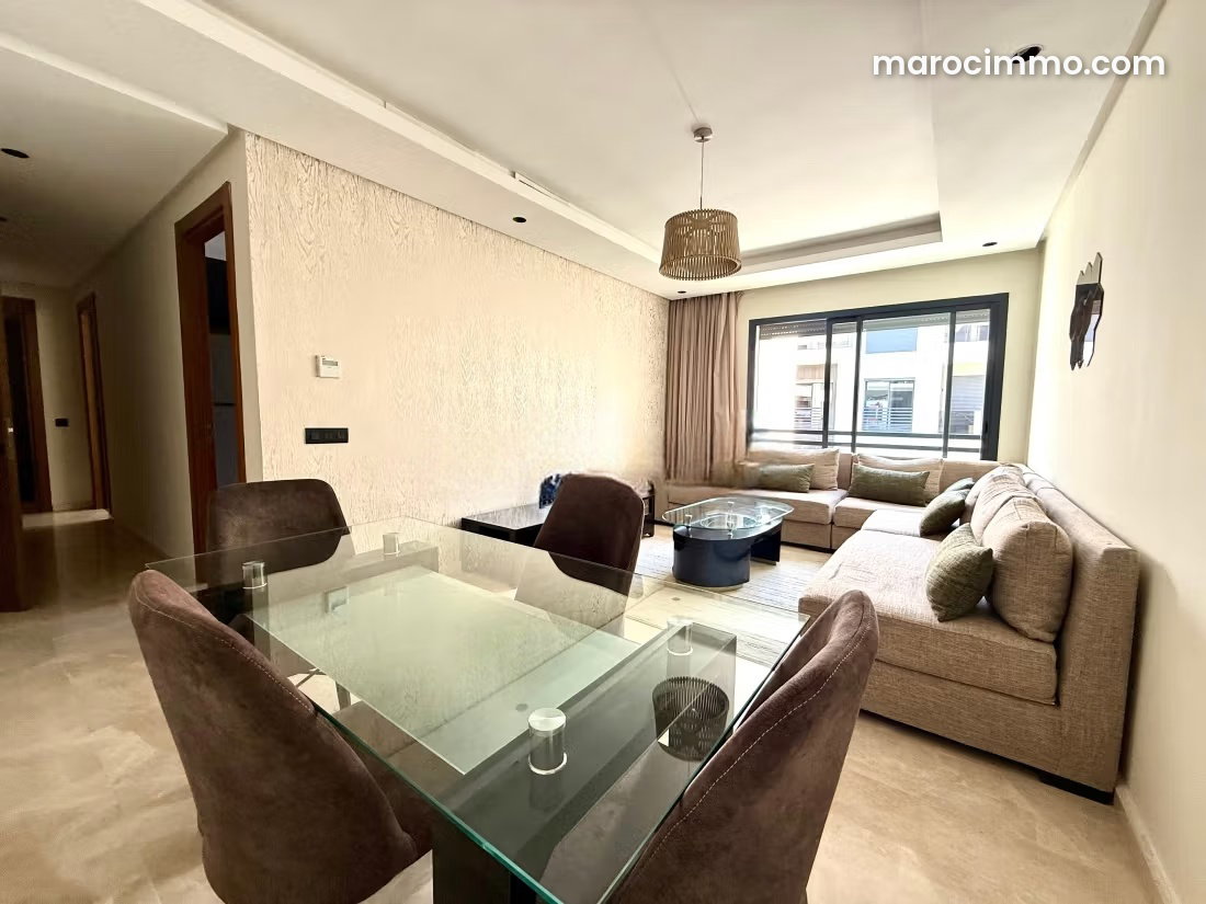 Furnished 2-Bedroom Apartment with Pool, Bouskoura Green Town — Bouskoura