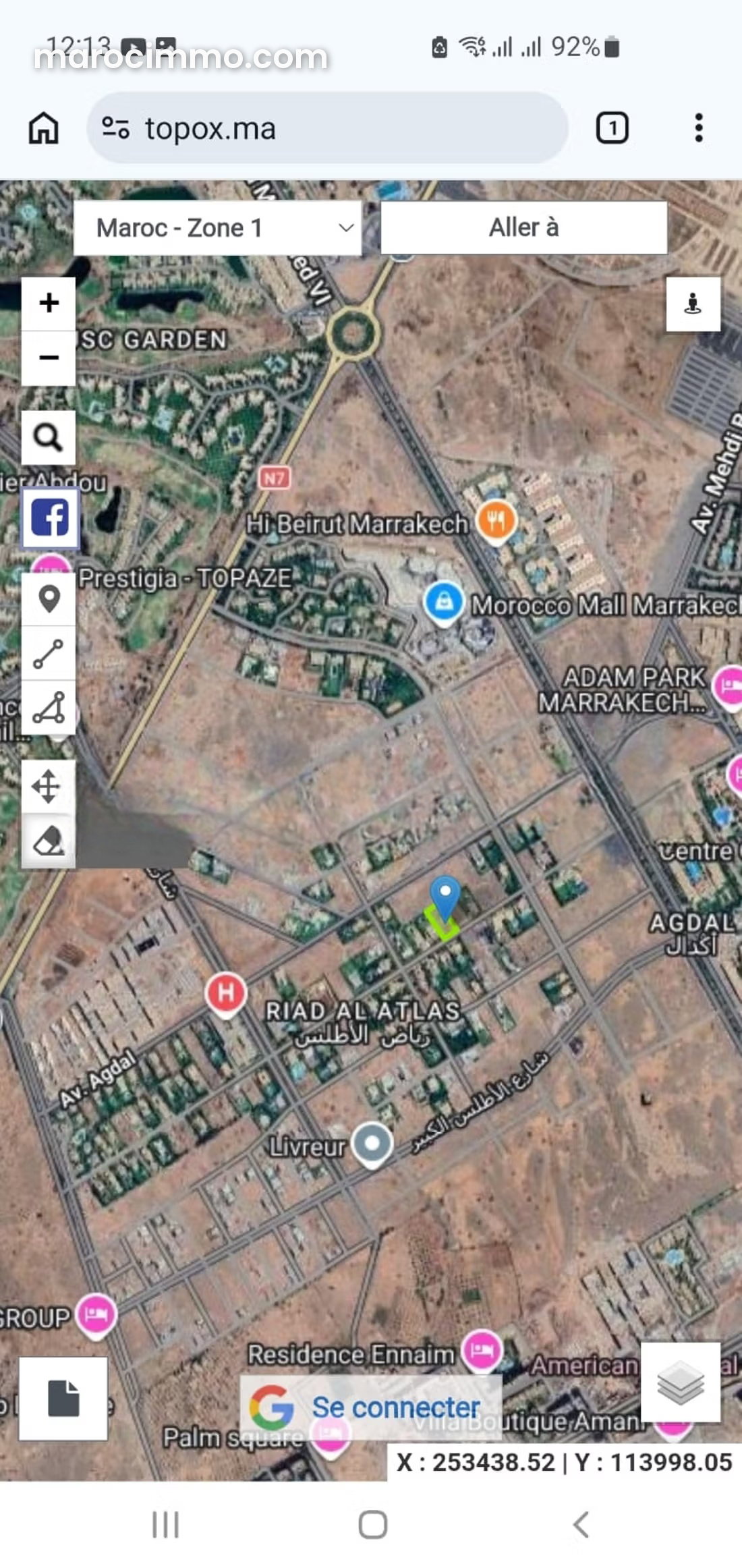 Terrain 2464 m² avenue Mohammed VI, Agdal, Marrakech — Marrakech