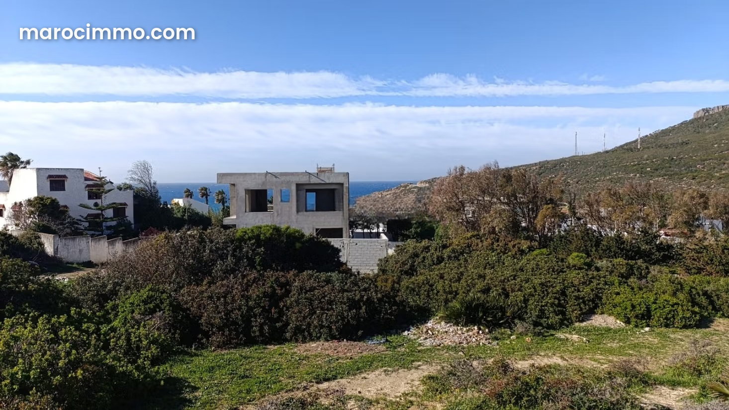 1,000 m² Sea-View Plot in Achakar, Tangier — Tangier