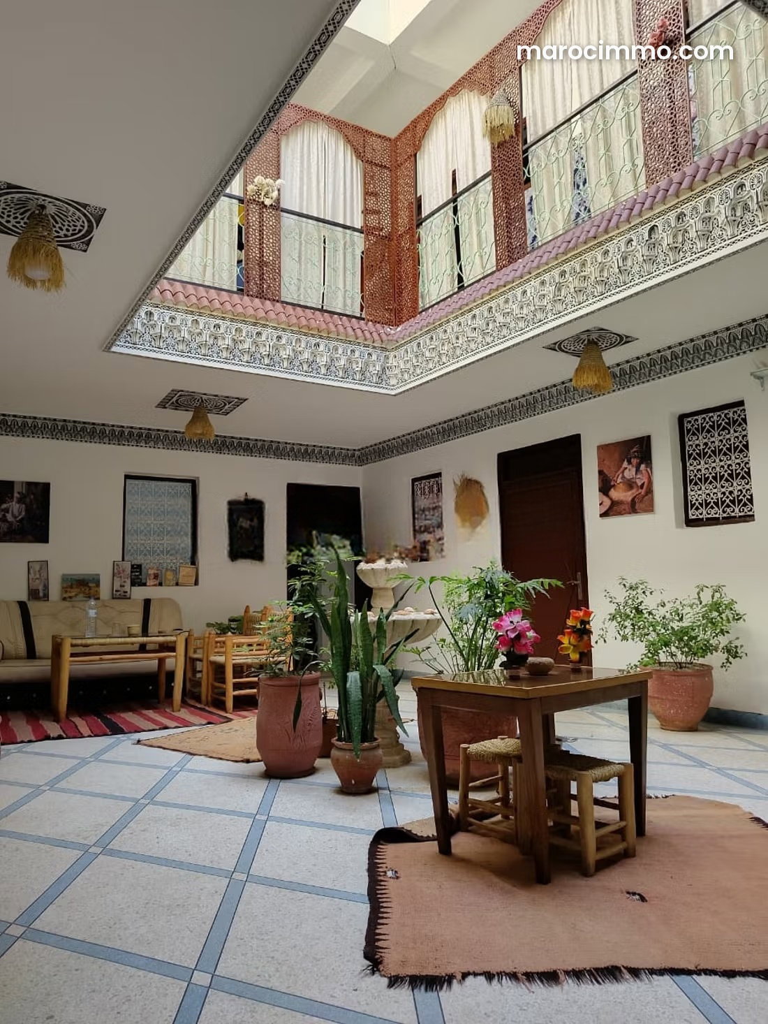 Riad exploité 10 chambres, Bab Lhmar, Marrakech, investissement — Marrakech