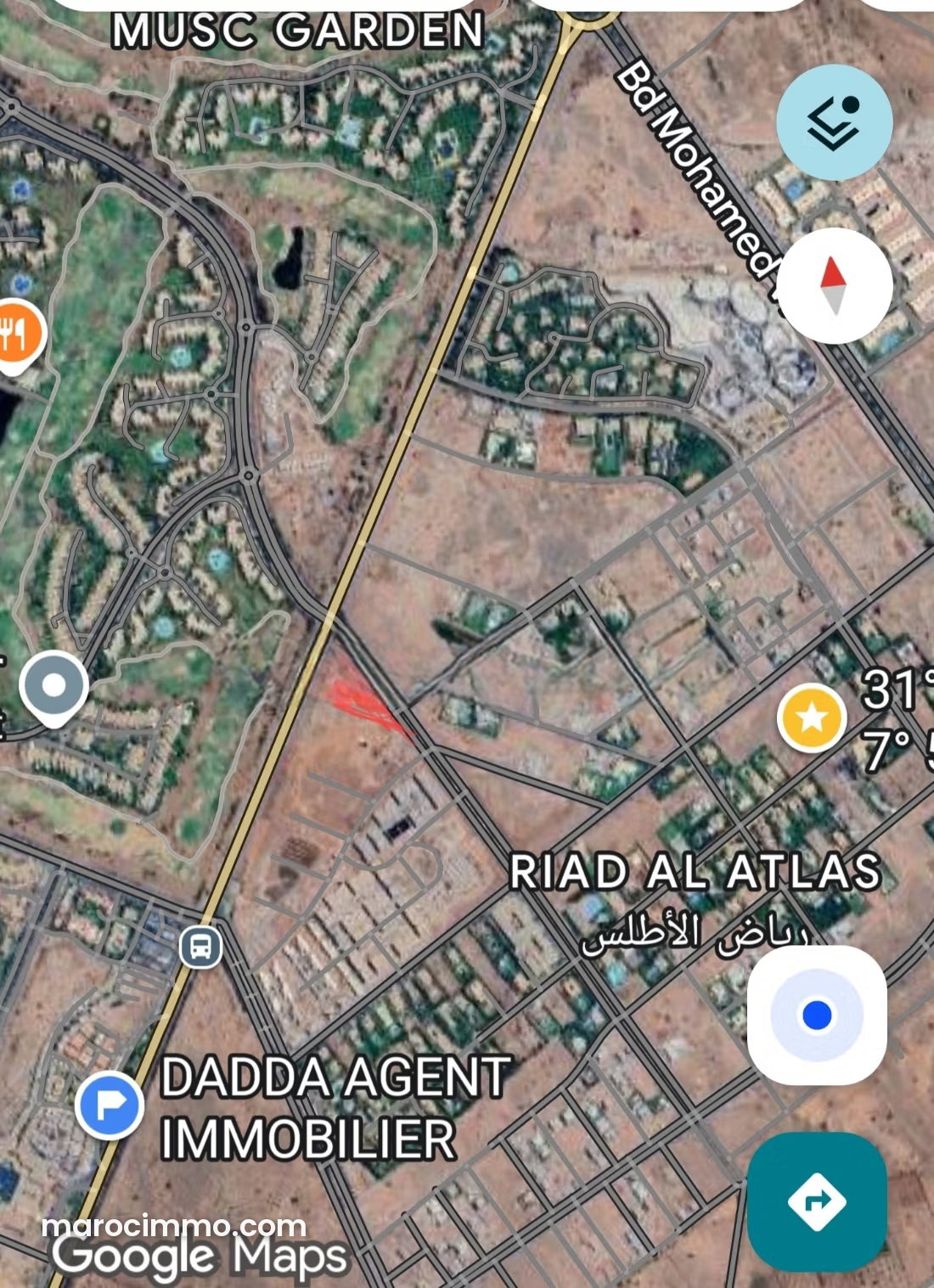 Terrain de 10 000 m² à vendre, Agdal, Marrakech — Marrakech