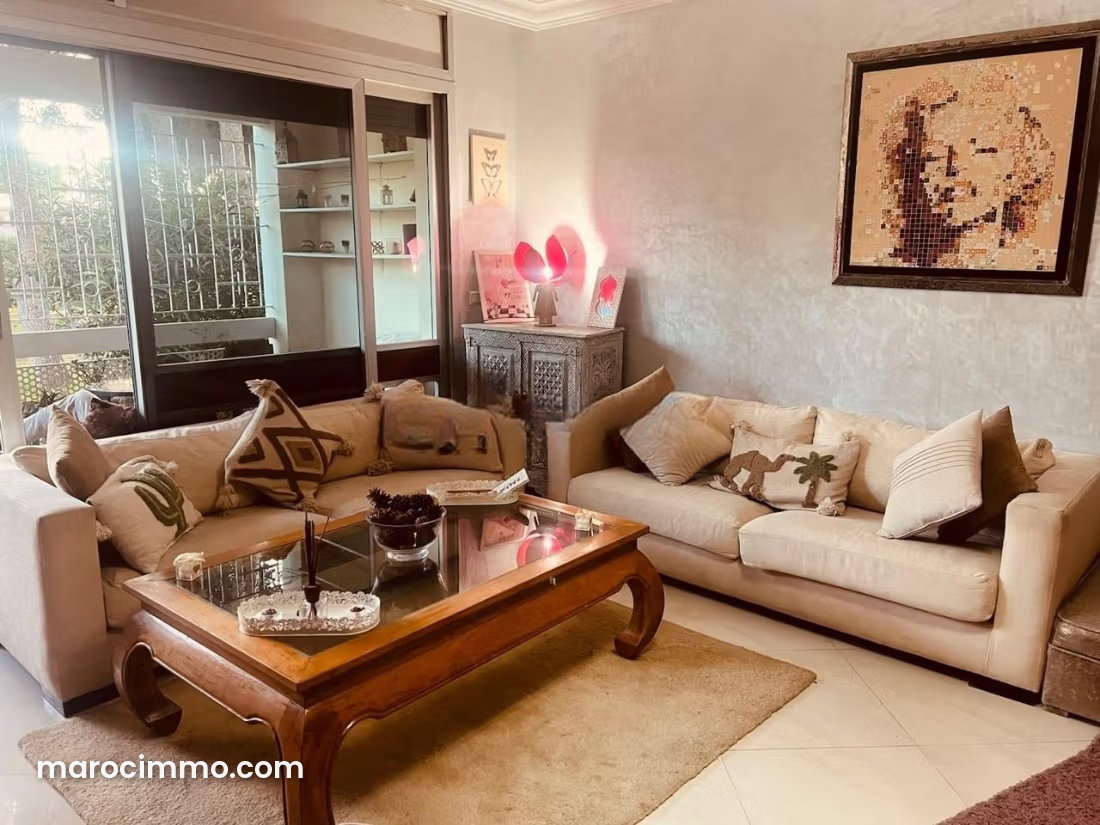 Furnished Apartment with Garden and Garage in Rabat Aviation — Rabat
