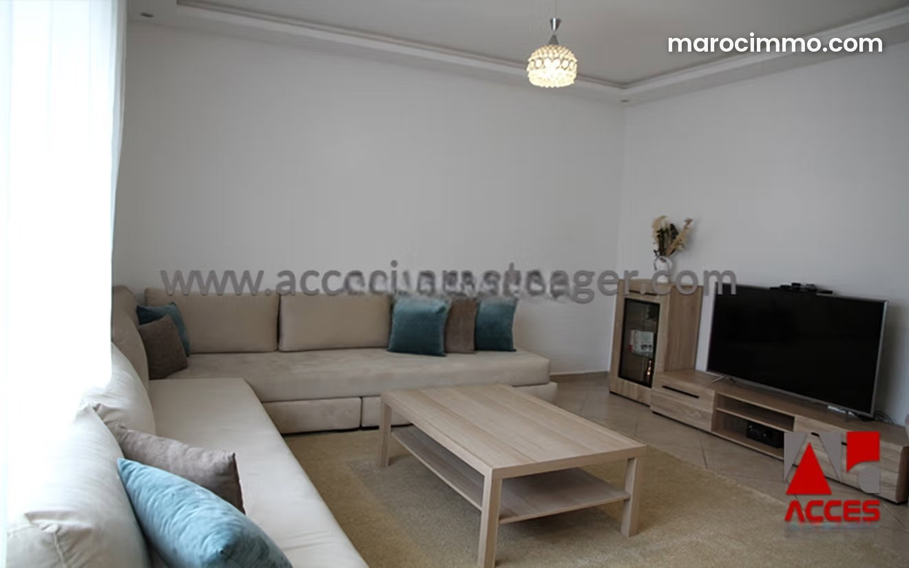 110 m² Furnished Apartment with Garden in Marjane, Tangier — Tangier