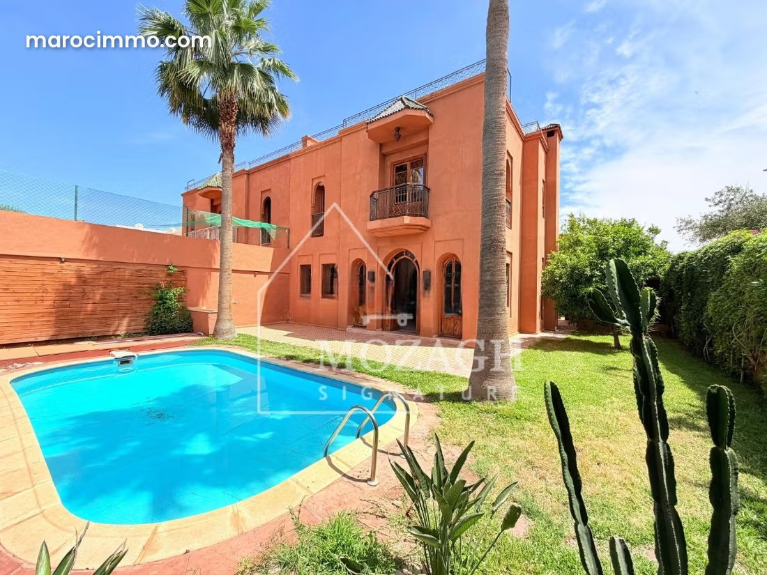 450 m² Villa with Pool and Garden for Rent, Hay Targa, Marrakech — Marrakesh