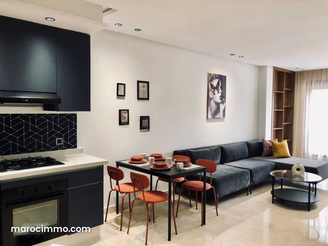 High-end furnished studio apartment for rent, Palmier, Casablanca — Casablanca