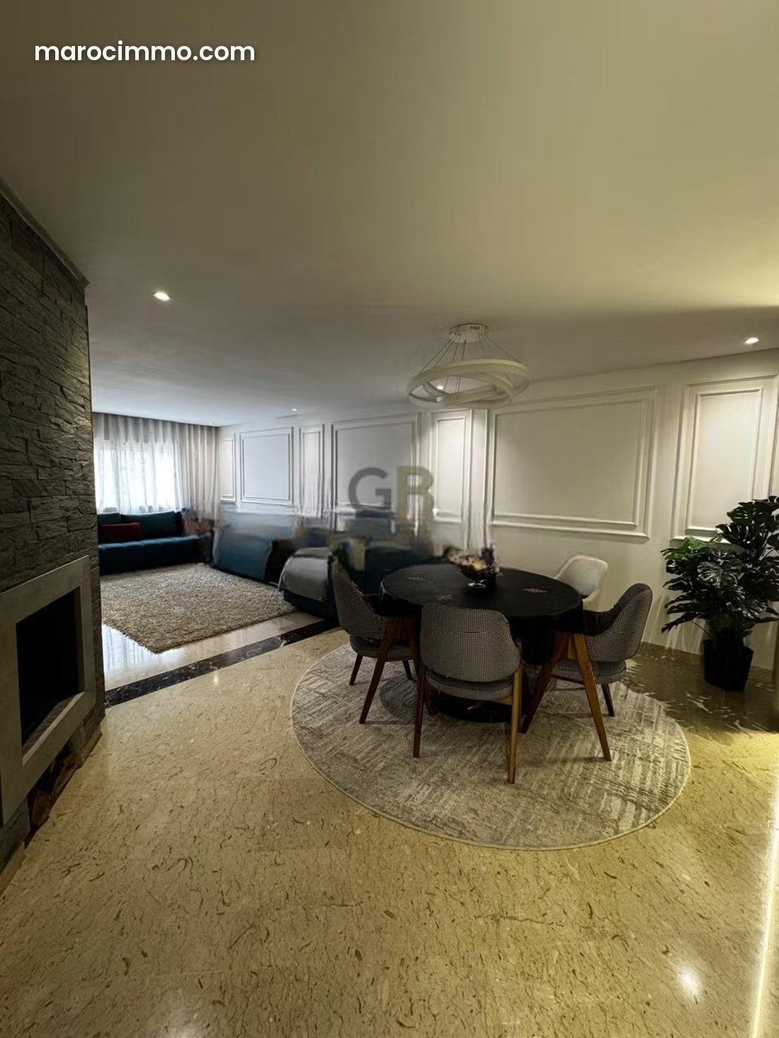 Furnished 136 sqm Apartment, 3 Bedrooms, Terrace, Riyad, Rabat — Rabat