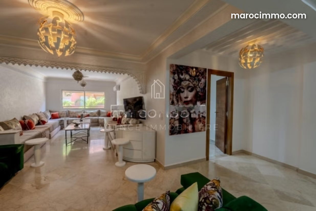 110 m² Apartment, 2 Bedrooms, Furnished and Equipped, El Ghoul, Marrakech — Marrakesh