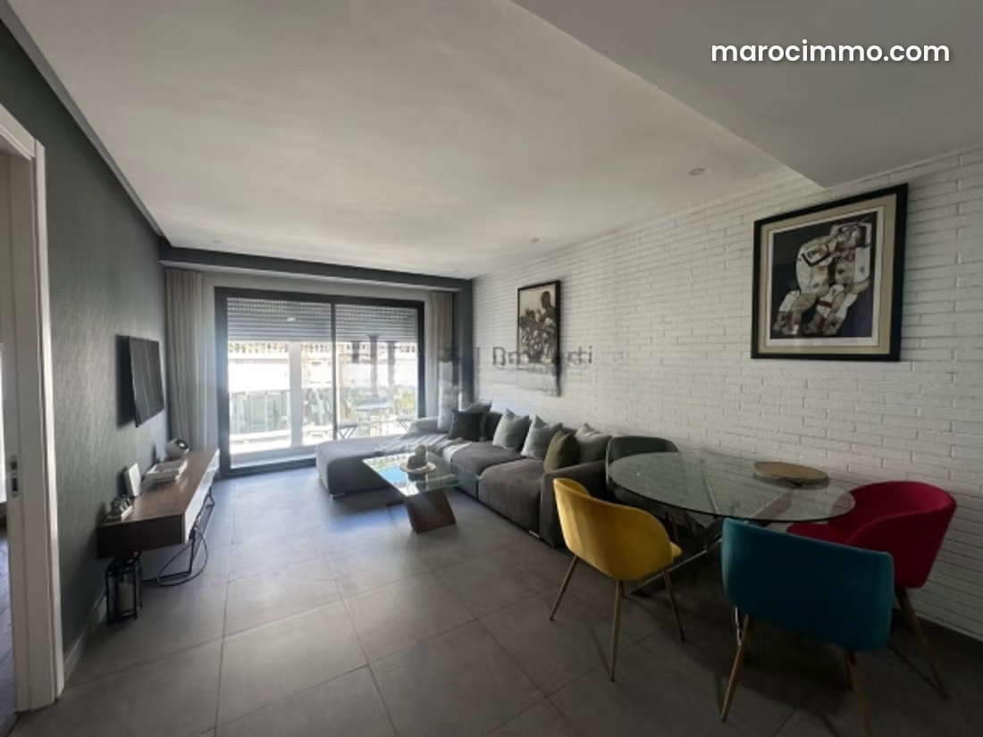 Furnished apartment with terrace for rent in Racine, Casablanca — Casablanca
