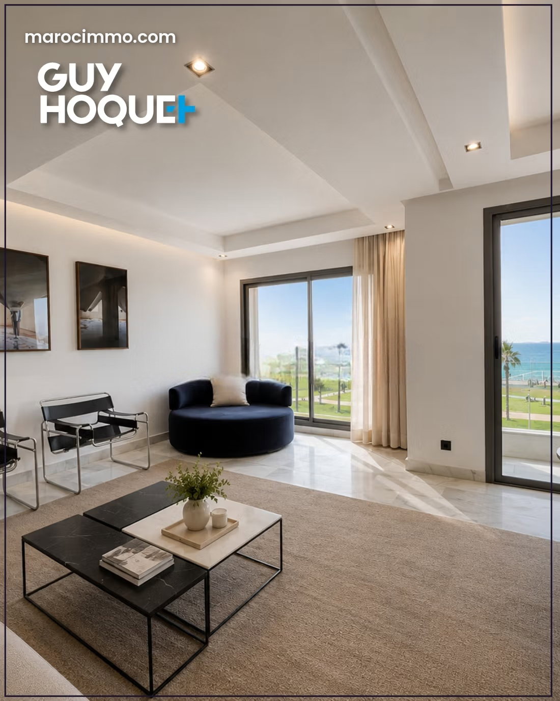 Appartement 160 m² vue mer, Bourgogne, Casablanca à louer meublé — Casablanca