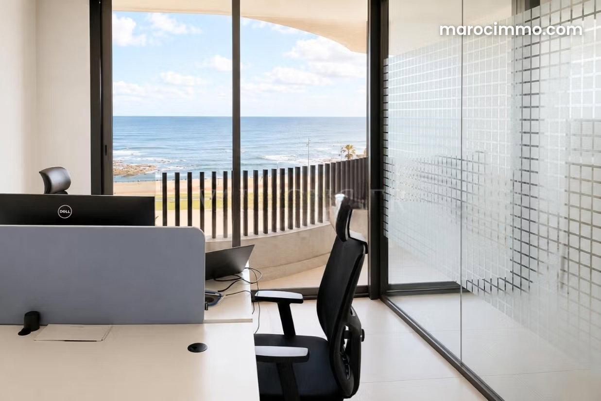 Furnished 87 sqm Office with Sea Views, Aïn Diab, Casablanca — Casablanca