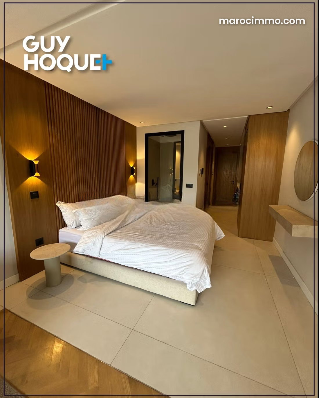 Furnished 36 m² studio apartment, C.I.L., Casablanca, terrace and upscale finishes — Casablanca