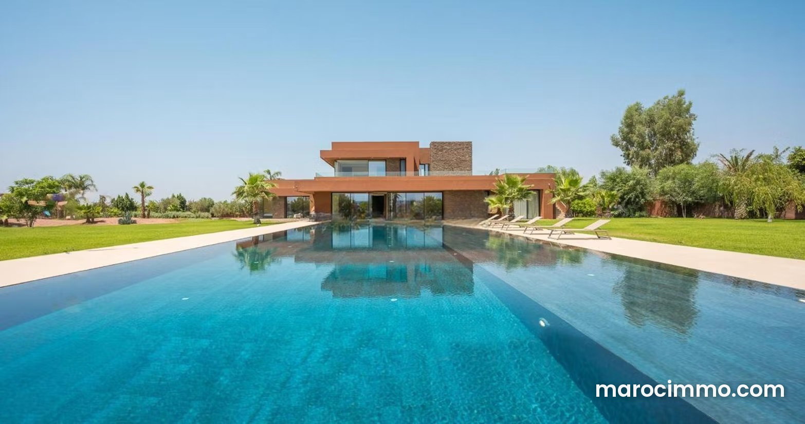 Villa d'architecte 570 m², 1 hectare, piscine, Route d'Ourika — Marrakech