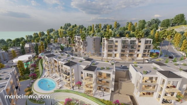 Luxe appartement à vendre avec vue sur mer à M'nar — Tanger