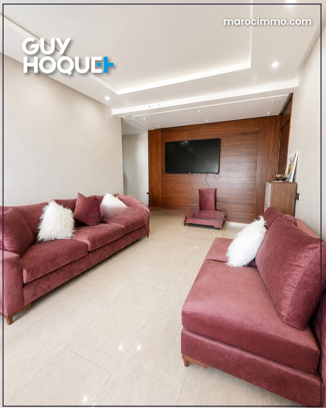 Furnished 118 sqm apartment, 3 bedrooms, Ferme Bretone, Casablanca — Casablanca
