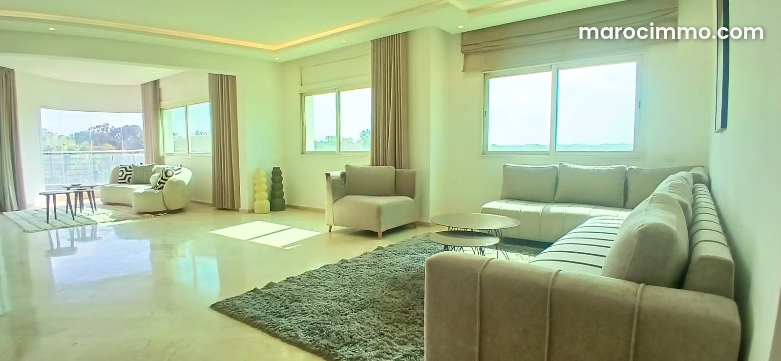 216 sqm Apartment, 4 Bedrooms, Haut Agdal, Rabat for Rent — Rabat
