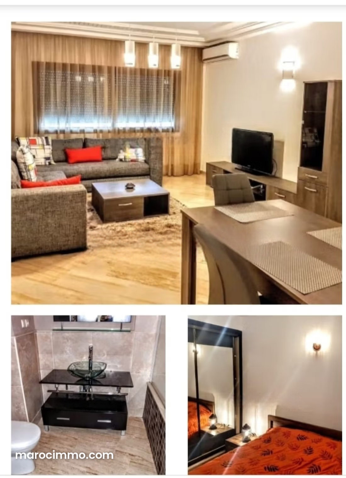 Appartement 120 m², 3 chambres avec cheminée, Palmier Casablanca — Casablanca