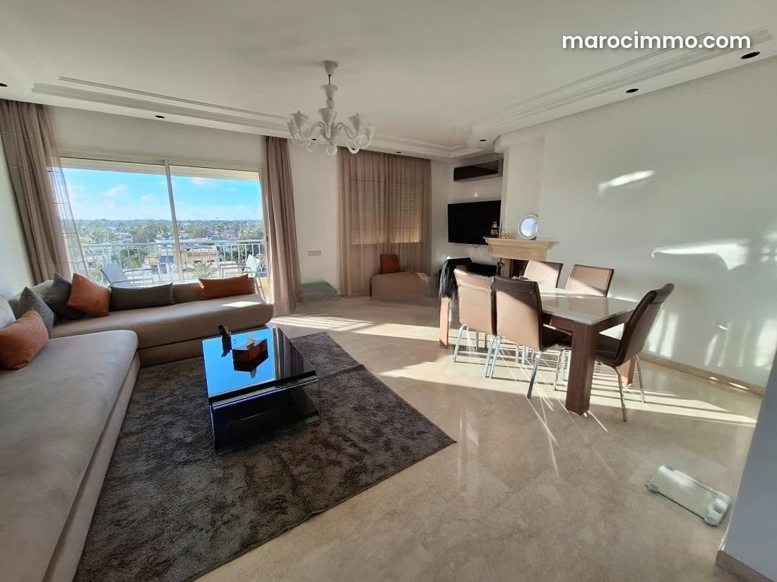 Furnished 135 m² Apartment with Terrace in CIL, Casablanca — Casablanca