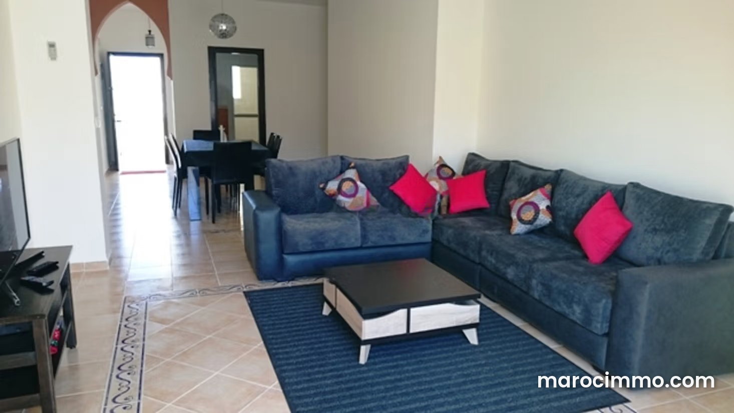 Furnished 98 m² Apartment with Swimming Pool and Mountain Views in Saidia — Saidia