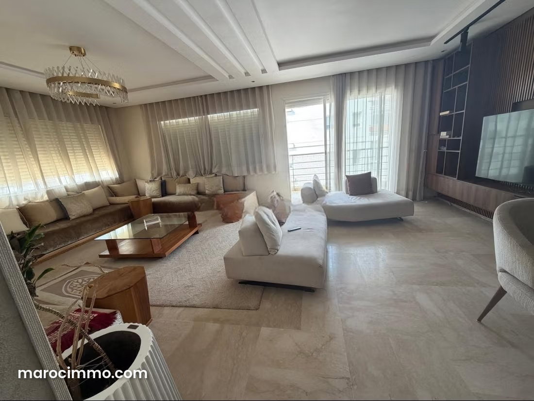 Furnished 170 m² Apartment for Rent in Riyad, Rabat — Rabat