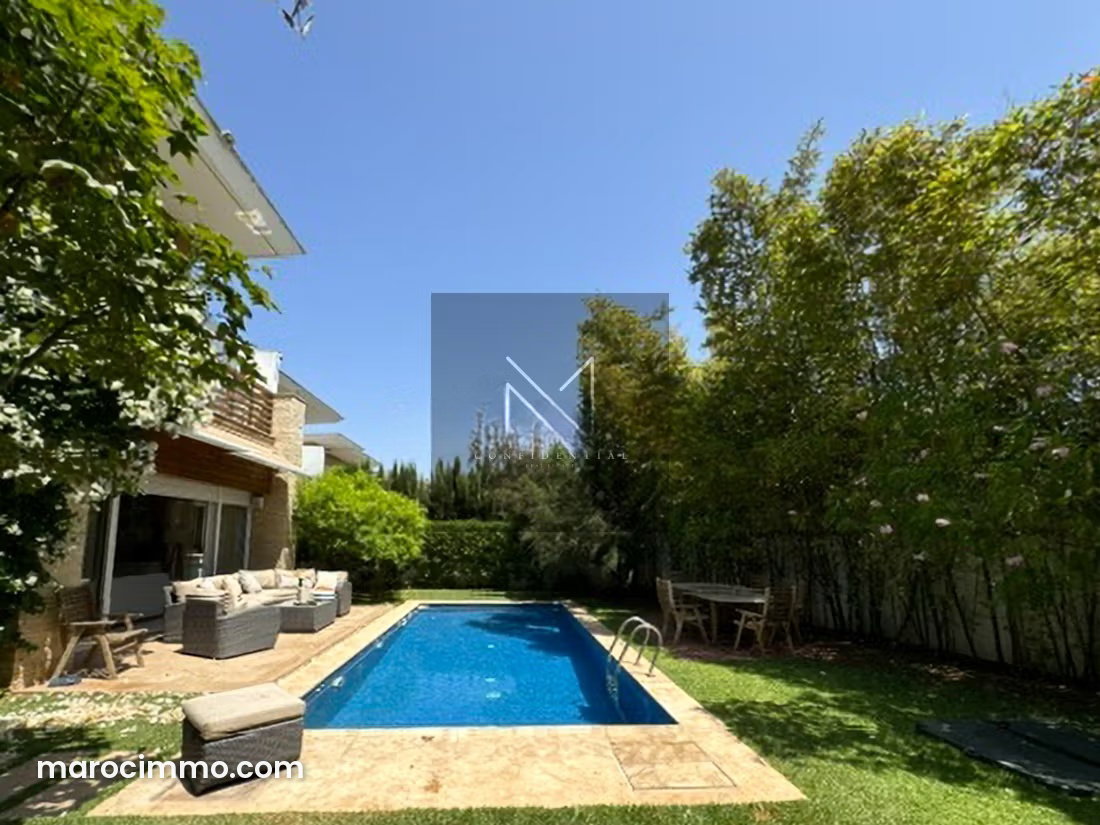 4-Bedroom Villa with Pool, Ville Verte, Bouskoura, for Rent — Bouskoura