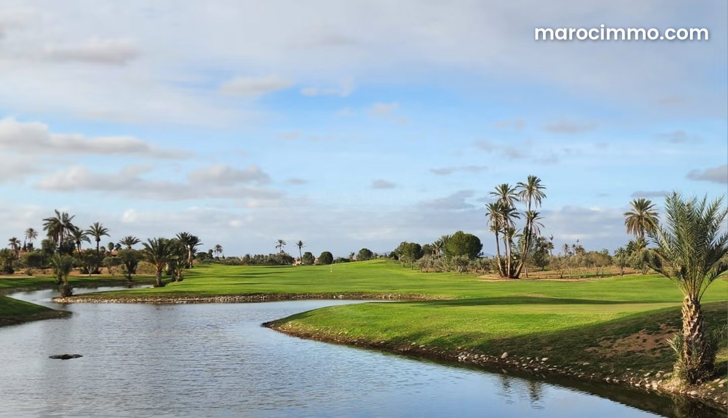 1,200 m² Plot on Amelkis Golf Course, Marrakech, Overlooking Landscaped Gardens — Marrakesh