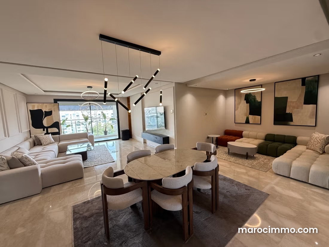 240 m² Furnished Apartment with Sea Views, Riyad, Rabat — Rabat