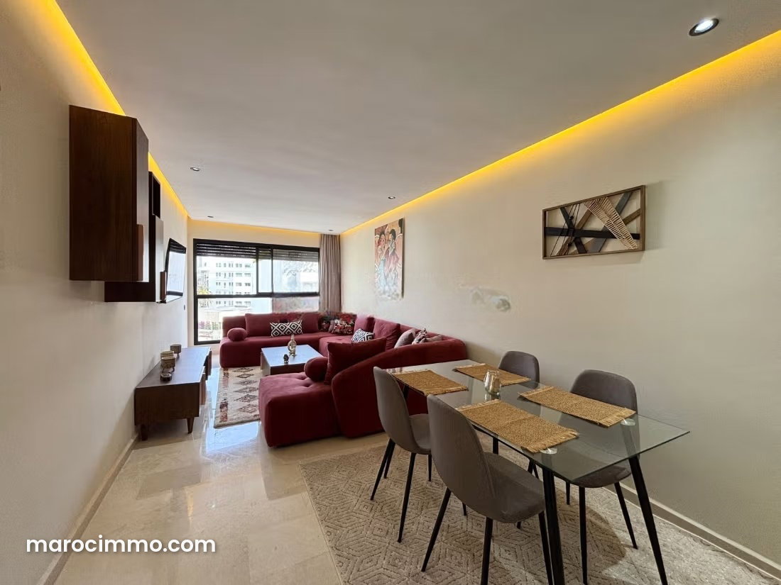 Furnished Apartment with Terrace and Garage in Palmier, Casablanca — Casablanca