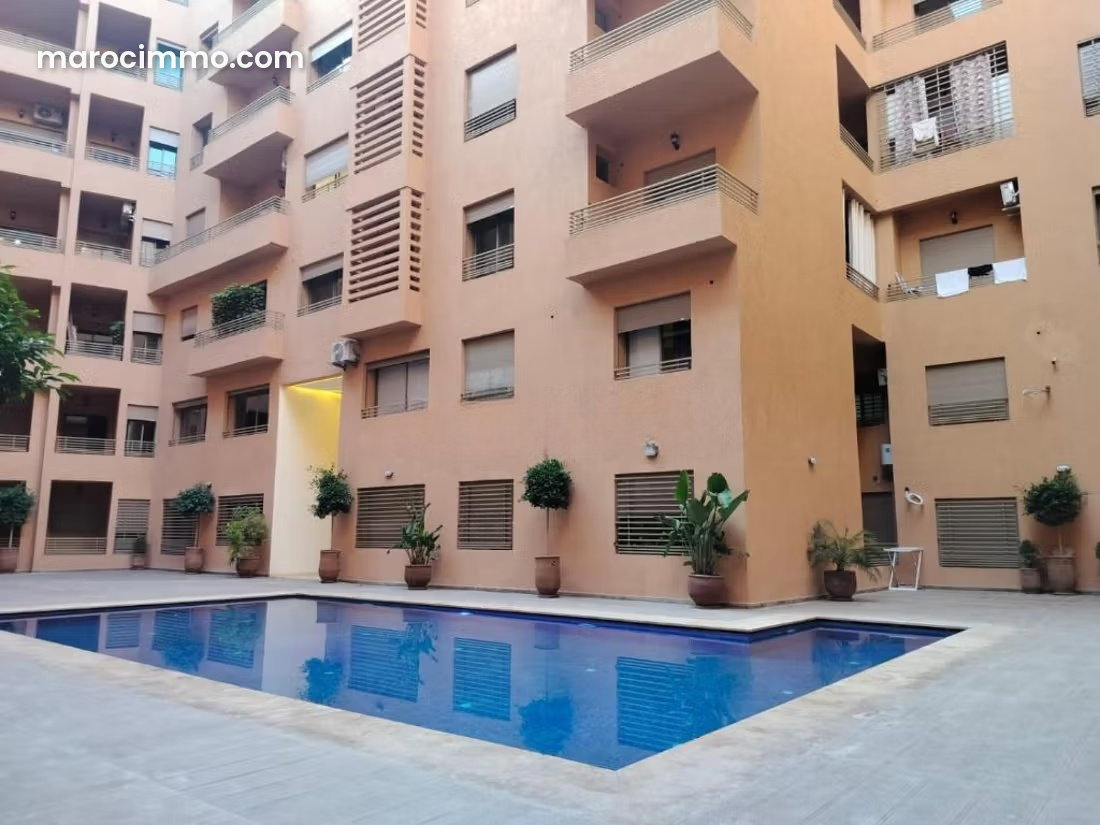 Furnished apartment with terrace and swimming pool in Marrakech — Marrakesh